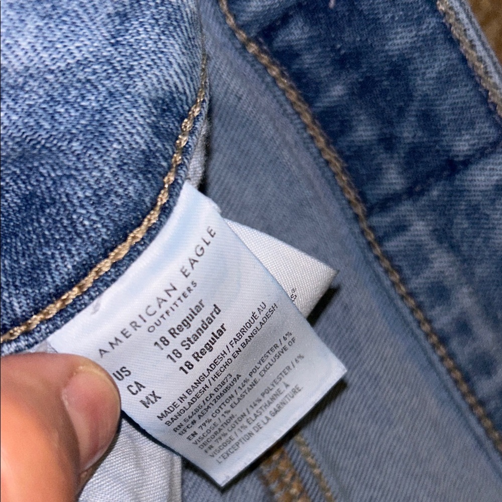 American Eagle Outfitters Blue Women's mom  Jeans size 18 Regular - Picture 7 of 10